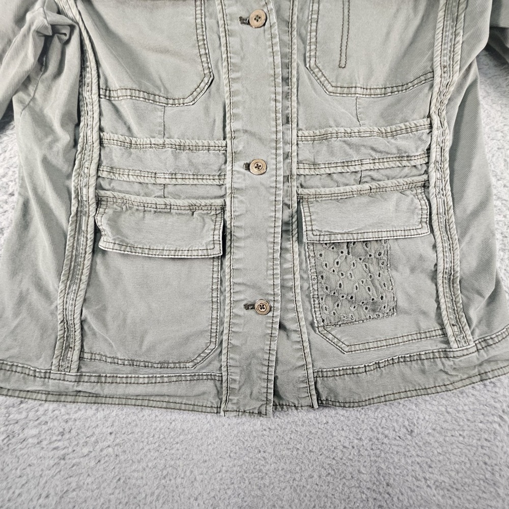 Anthropologie Faded Olive Utility Jacket with Patch Pockets - Picture 3 of 12